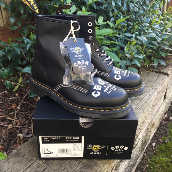 Dr. Martens Shoes - Dr Martens 1460 CBGB Black Smooth Boots